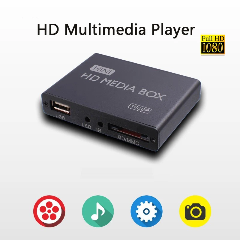 FULL HD 1080P Mini Media Player Center H.264 HDD Multimedia Video Player Media BOX with HDMI/VGA/AV USB/SD/MMC for TV/Monitor
FULL HD 1080P Mini Media Player Center H.264 HDD Multimedia Video Player Media BOX with HDMI/VGA/AV USB/SD/MMC for TV/Monitor