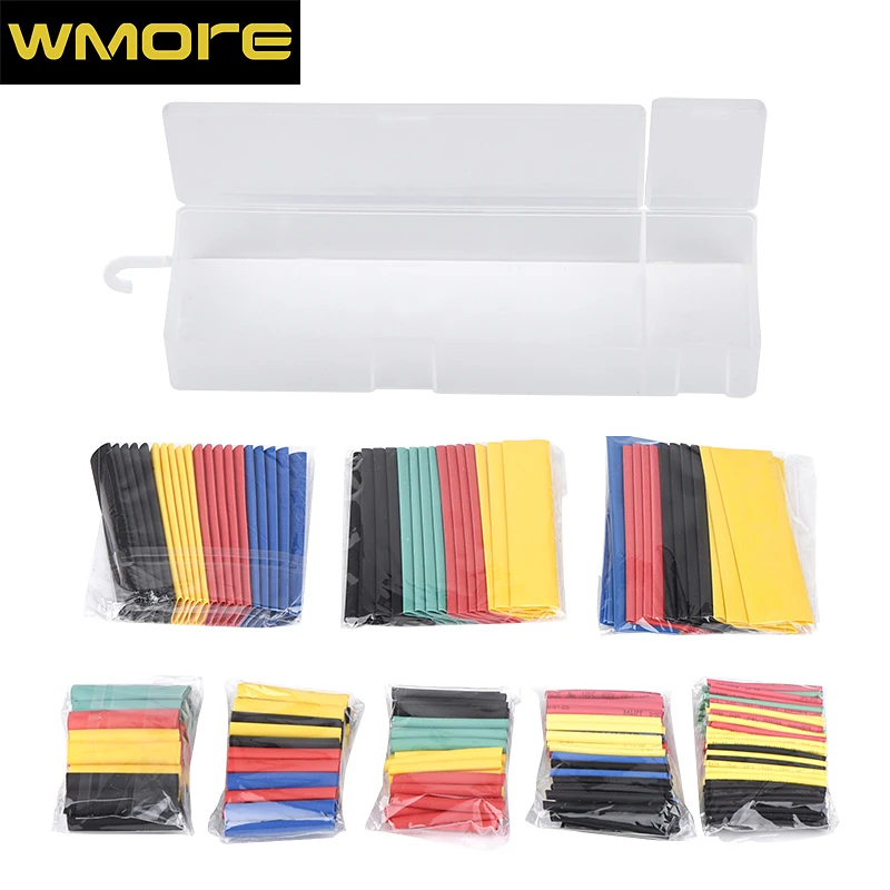 312pcs/set 2:1 Assorted Polyolefin Heat Shrinkable Tube Wire Cable Insulated Sleeving Tubing Set Mixcolor Mixsize Shrink Tube
312pcs/set 2:1 Assorted Polyolefin Heat Shrinkable Tube Wire Cable Insulated Sleeving Tubing Set Mixcolor Mixsize Shrink Tube