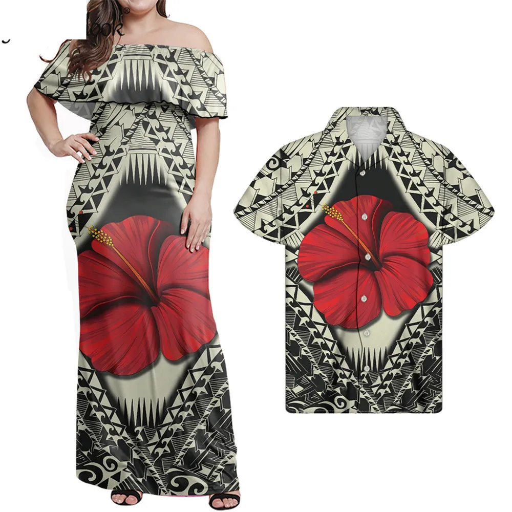 Hycool Red Hawaii Flower Polynesian Tribal Stylish Dresses Casual Floral Dress Off Shoulder Long Maxi Dress Shirt Couple Set
Hycool Red Hawaii Flower Polynesian Tribal Stylish Dresses Casual Floral Dress Off Shoulder Long Maxi Dress Shirt Couple Set