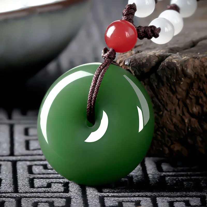 Natural green jade pendant hand carved jade pendants Peace buckle pendants necklace peace symbol fine jewelry
Natural green jade pendant hand carved jade pendants Peace buckle pendants necklace peace symbol fine jewelry