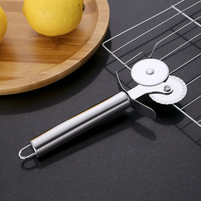 1 Pack Stainless Steel Double Wheel Pizza Cutter Pastry Slicer Multi-Use Kitchen Gadget Double Pastry Wheel Cutter
1 Pack Stainless Steel Double Wheel Pizza Cutter Pastry Slicer Multi-Use Kitchen Gadget Double Pastry Wheel Cutter