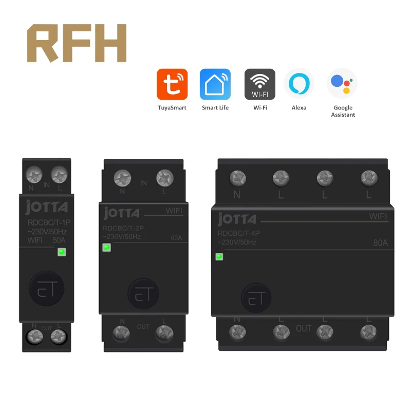 1P 2P 4P 50A 63A 80A 100A Din Rail WIFI Circuit Breaker Smart Switch Remote Control by Smart Life TUYA for Smart Home
1P 2P 4P 50A 63A 80A 100A Din Rail WIFI Circuit Breaker Smart Switch Remote Control by Smart Life TUYA for Smart Home