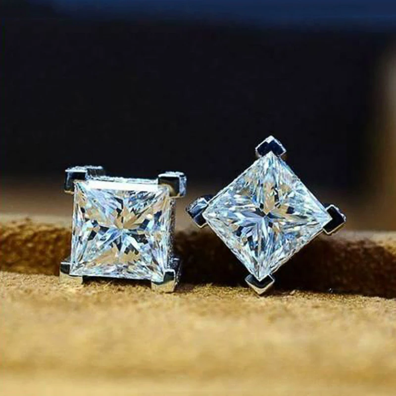 Huitan Simple Princess Square Earrings Women/Men Hot Accessories Piercing Luxury Inlaid AAA Cubic Zirconia Fashion Jewelry 2021
Huitan Simple Princess Square Earrings Women/Men Hot Accessories Piercing Luxury Inlaid AAA Cubic Zirconia Fashion Jewelry 2021