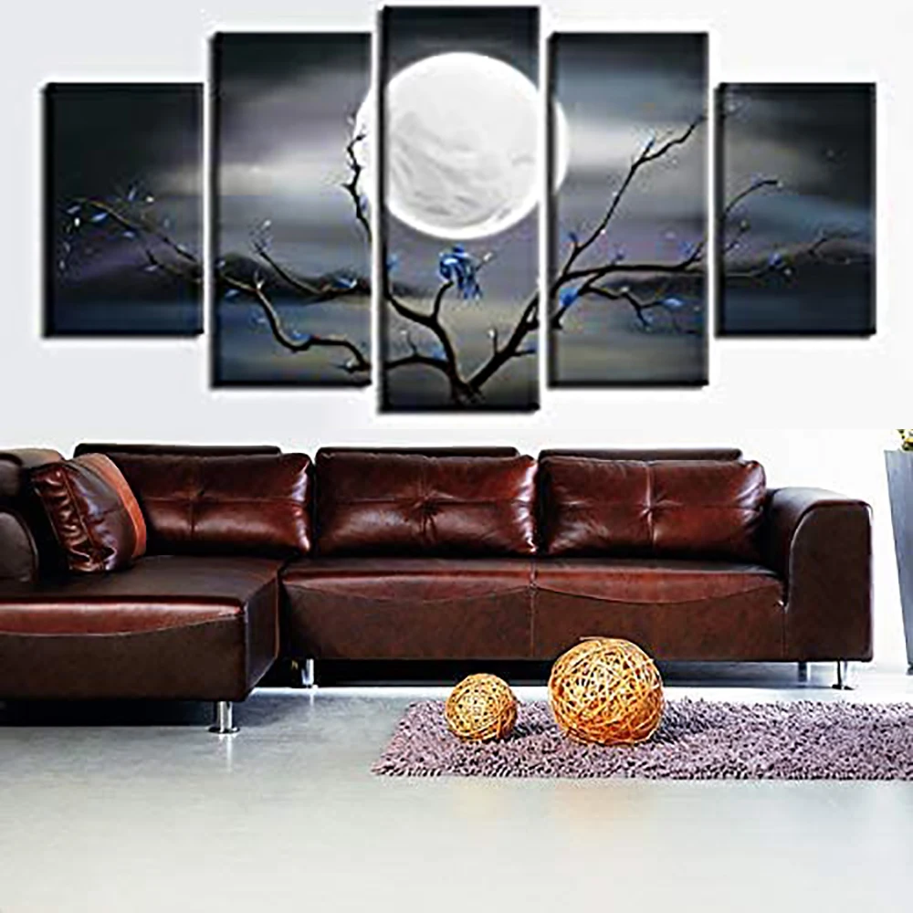 5 Pieces Wall Art Canvas Painting Big Full Moon over Ocean Landscape Modern Abstract Pictures For Living Room Home Decoration
5 Pieces Wall Art Canvas Painting Big Full Moon over Ocean Landscape Modern Abstract Pictures For Living Room Home Decoration