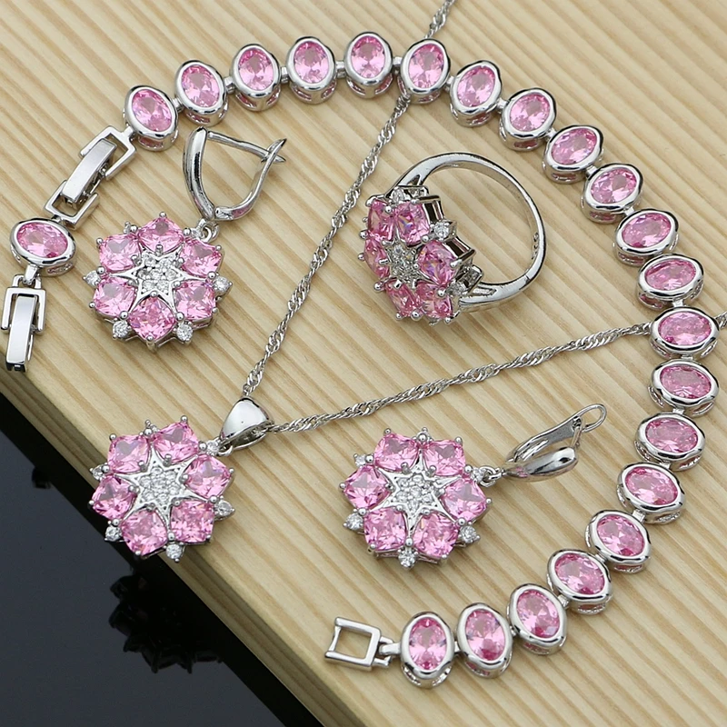 Lovely Pink Zircon Austrian Crystal 925 Silver Jewelry Sets Costume Jewelry Kits For Women Earring Necklace Set Dropshipping
Lovely Pink Zircon Austrian Crystal 925 Silver Jewelry Sets Costume Jewelry Kits For Women Earring Necklace Set Dropshipping