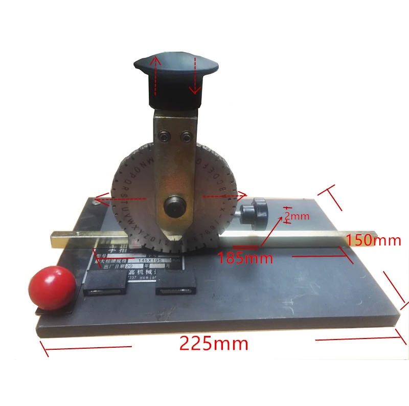 Hand beat type label printer manual metal sign marking machine with digital letter round steel word wheel
Hand beat type label printer manual metal sign marking machine with digital letter round steel word wheel