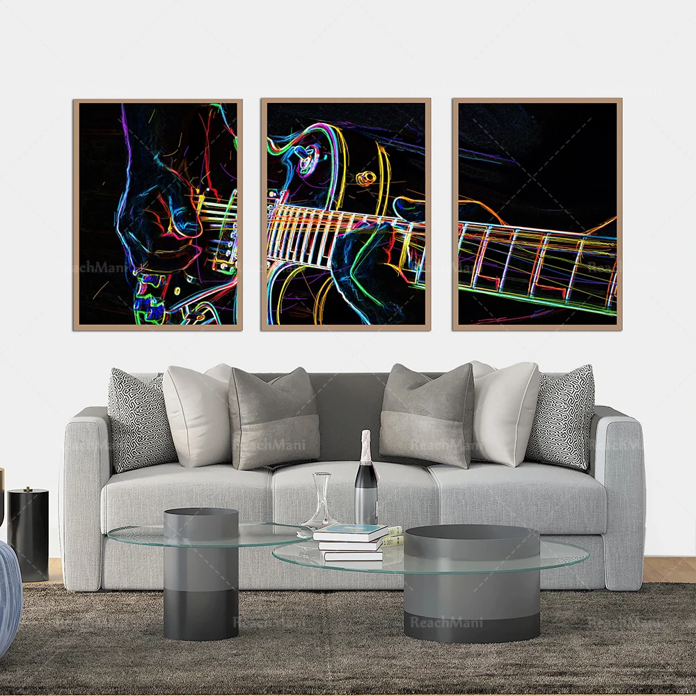 Guitar wall art music wall poster, neon art, modern home decoration, abstract fashion music guitar poster
Guitar wall art music wall poster, neon art, modern home decoration, abstract fashion music guitar poster