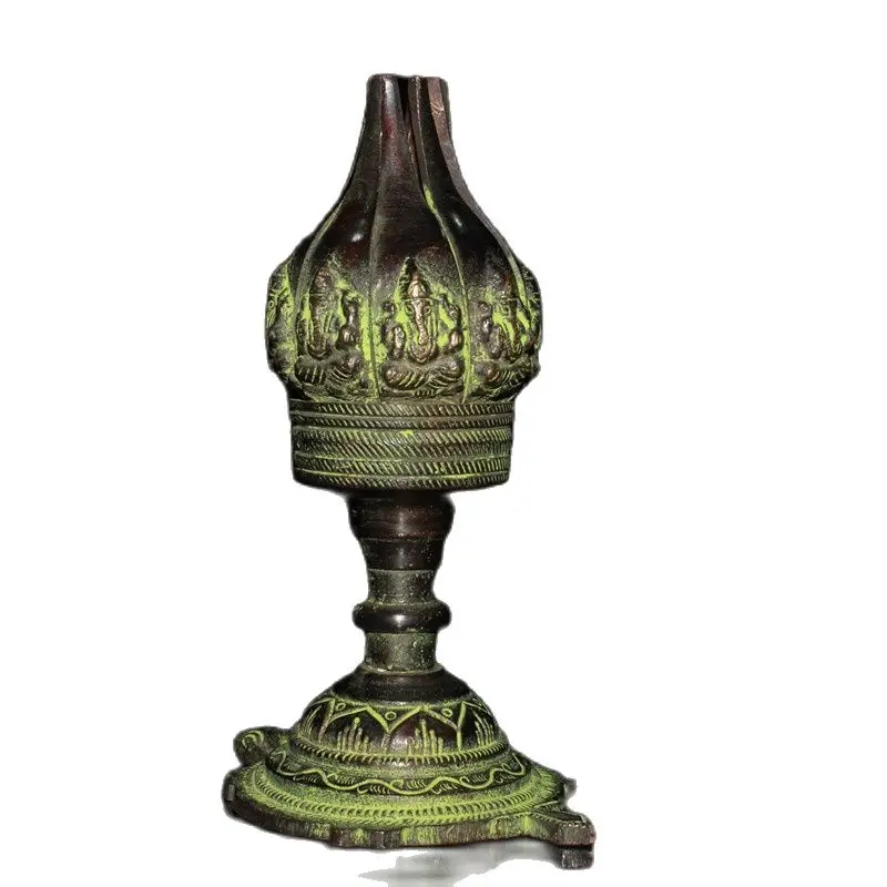 Early collection of pure copper imitation bronze lotus lamp ornaments home decoration
Early collection of pure copper imitation bronze lotus lamp ornaments home decoration