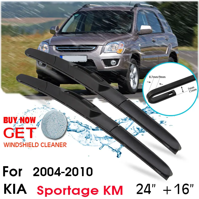 Car Wiper Blade Front Window Windshield Rubber Silicon Refill Wiper For KIA Sportage KM 2004-2010 LHDRHD 24"+16" Car Accessories
Car Wiper Blade Front Window Windshield Rubber Silicon Refill Wiper For KIA Sportage KM 2004-2010 LHDRHD 24"+16" Car Accessories