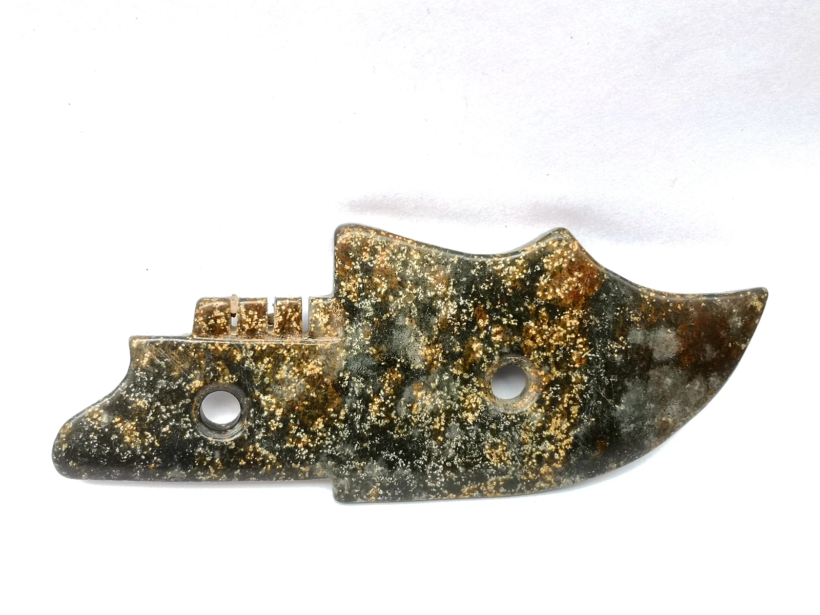 YIZHU CULTUER ART Collection Old Chinese Hongshan Culture Black Magnet Jade Carving Knife Pendant
YIZHU CULTUER ART Collection Old Chinese Hongshan Culture Black Magnet Jade Carving Knife Pendant