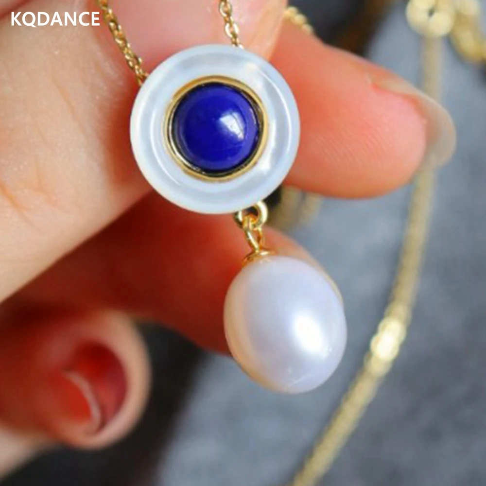 KQDANCE Solid 925 Silver With Shell pearl and Blue Lapis Natural stone Pendant Without Necklace chain Jewelry 2021 For women
KQDANCE Solid 925 Silver With Shell pearl and Blue Lapis Natural stone Pendant Without Necklace chain Jewelry 2021 For women