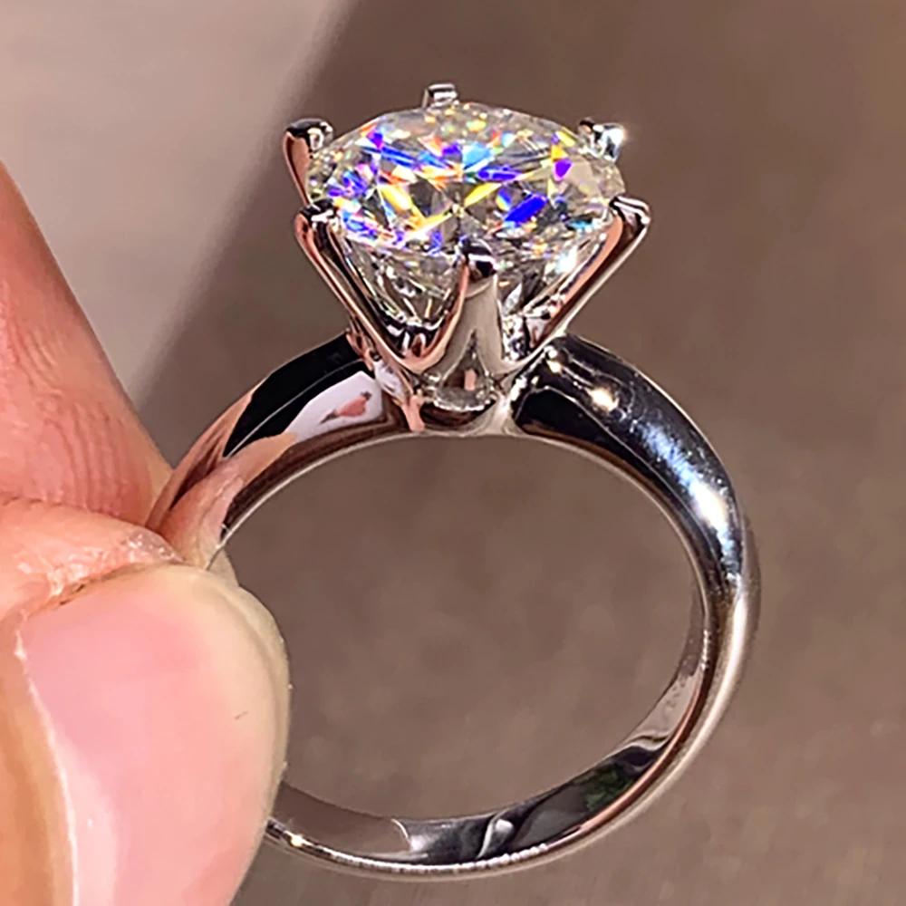 Custom Solid 18K Au750 White Gold Women Wedding Party Engagement Ring 1 2 3 4 5 Carat Round Moissanite Diamond Ring
Custom Solid 18K Au750 White Gold Women Wedding Party Engagement Ring 1 2 3 4 5 Carat Round Moissanite Diamond Ring