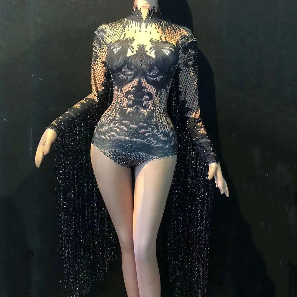 Fashion Black Red Bodysuit Tassels Shawl Printed Birthday Party Outfit Women Singer Dancer Performance Stage Costume
Fashion Black Red Bodysuit Tassels Shawl Printed Birthday Party Outfit Women Singer Dancer Performance Stage Costume