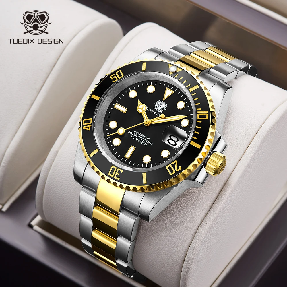 TUEDIX DESIGN Men's Watch NH35 Movement Sapphire Crystal 316L Solid Stainless Steel 100m Waterproof Relogio Masculino
TUEDIX DESIGN Men's Watch NH35 Movement Sapphire Crystal 316L Solid Stainless Steel 100m Waterproof Relogio Masculino