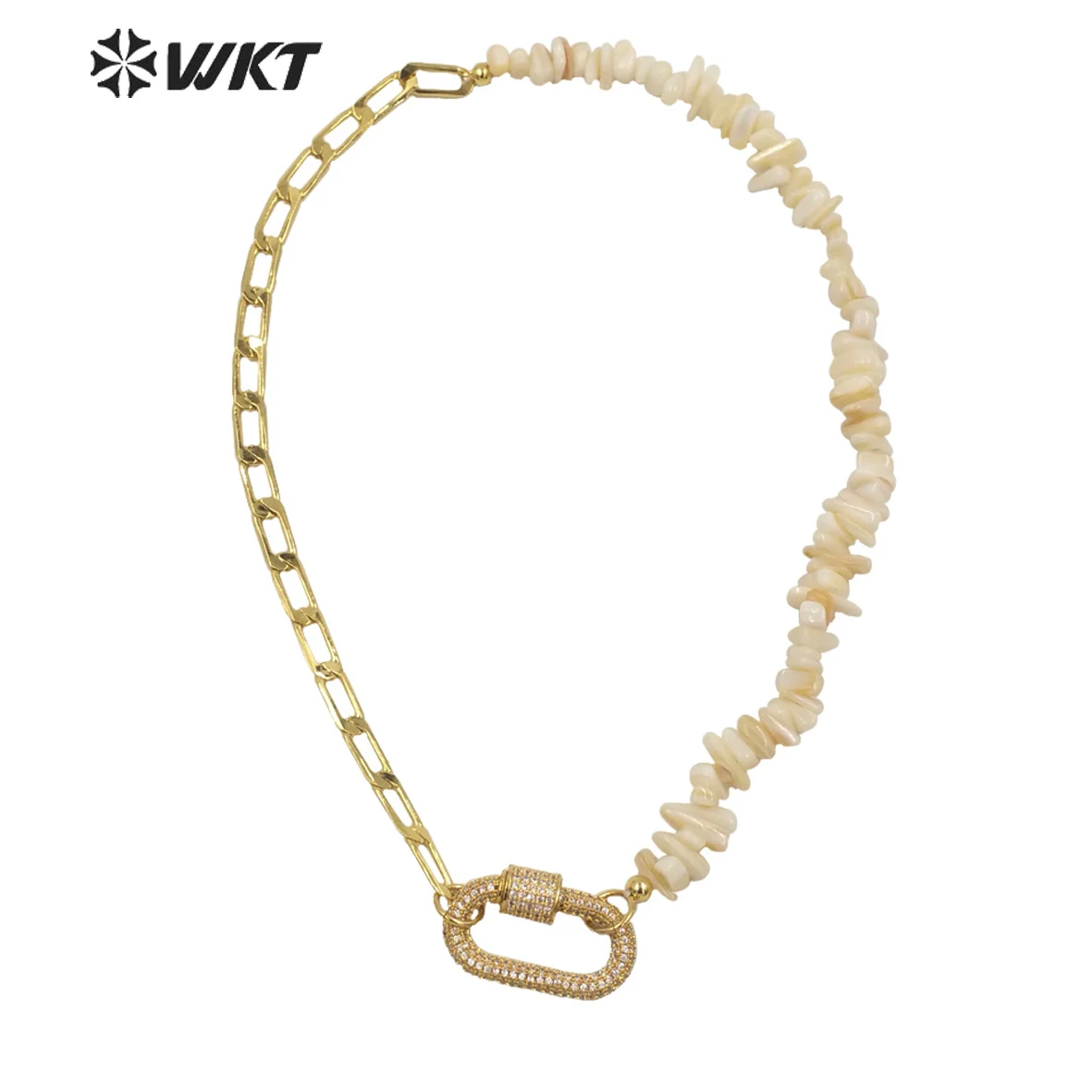 WT-MN976 New Autumn Design Women Vintage Gravel Shell Chain Necklace Gold Plated Clasp Connector Fine Accessories
WT-MN976 New Autumn Design Women Vintage Gravel Shell Chain Necklace Gold Plated Clasp Connector Fine Accessories