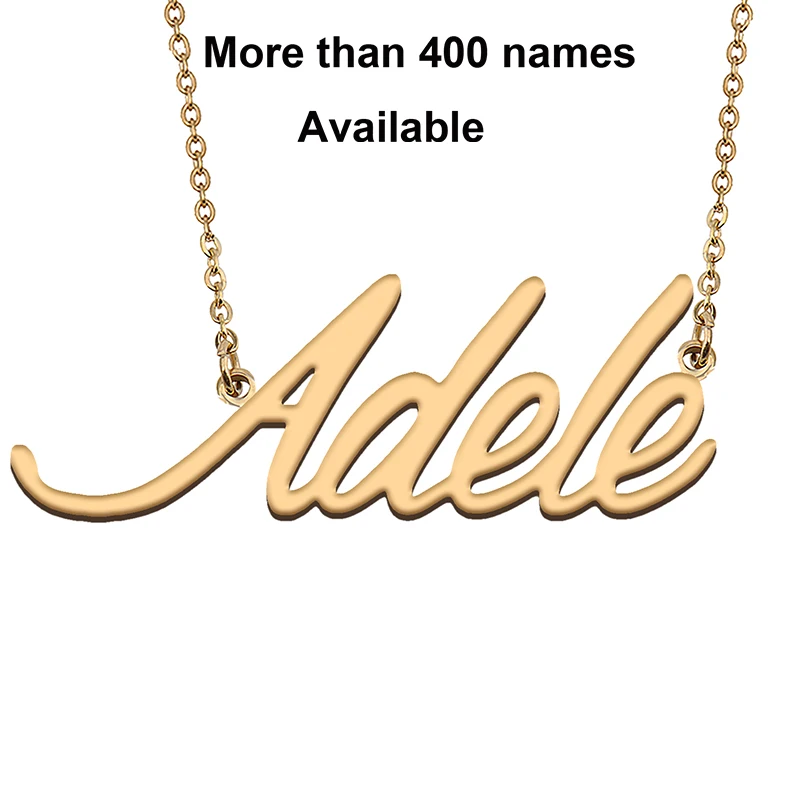 Cursive Initial Letters Name Necklace for Adele Birthday Party Christmas New Year Graduation Wedding Valentine Day Gift
Cursive Initial Letters Name Necklace for Adele Birthday Party Christmas New Year Graduation Wedding Valentine Day Gift