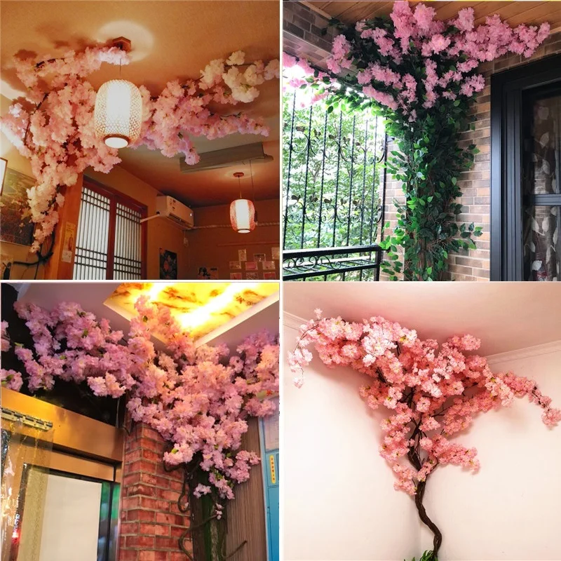 Simulation cherry tree indoor living room air conditioning pipe network red shop wall ceiling decoration floor false rattan
Simulation cherry tree indoor living room air conditioning pipe network red shop wall ceiling decoration floor false rattan