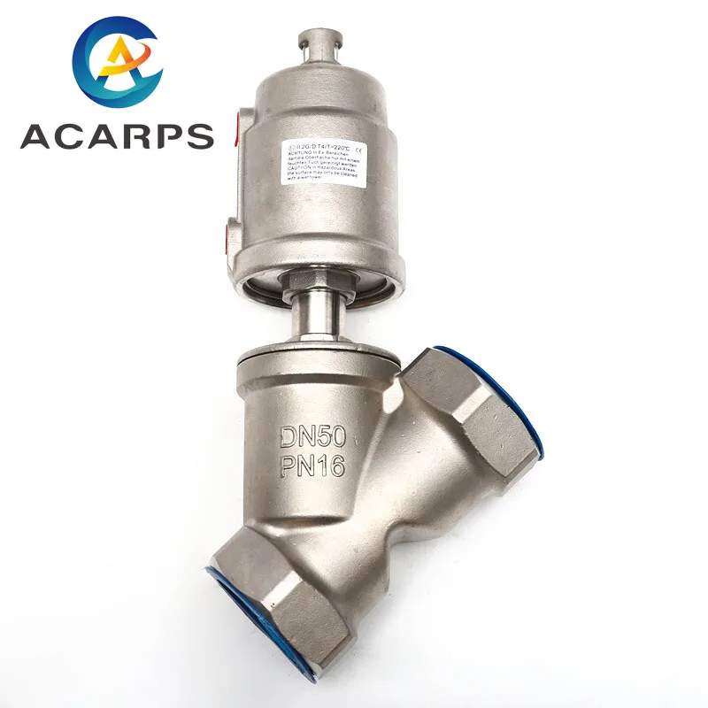 2" Stainless Steel Pneumatic Threaded Angle Seat Valve Y Type High Temperature Steam Threaded Angle Seat Valve
2" Stainless Steel Pneumatic Threaded Angle Seat Valve Y Type High Temperature Steam Threaded Angle Seat Valve