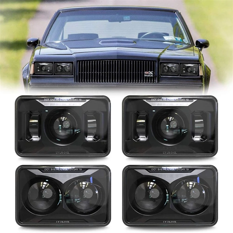 4x6 Led Headlights Hi/Lo Beam for H4656 H4651 H4652 H4666 H6545 for Freightliner Peterbilt Kenworth Oldsmobile Cutlass Trucks
4x6 Led Headlights Hi/Lo Beam for H4656 H4651 H4652 H4666 H6545 for Freightliner Peterbilt Kenworth Oldsmobile Cutlass Trucks