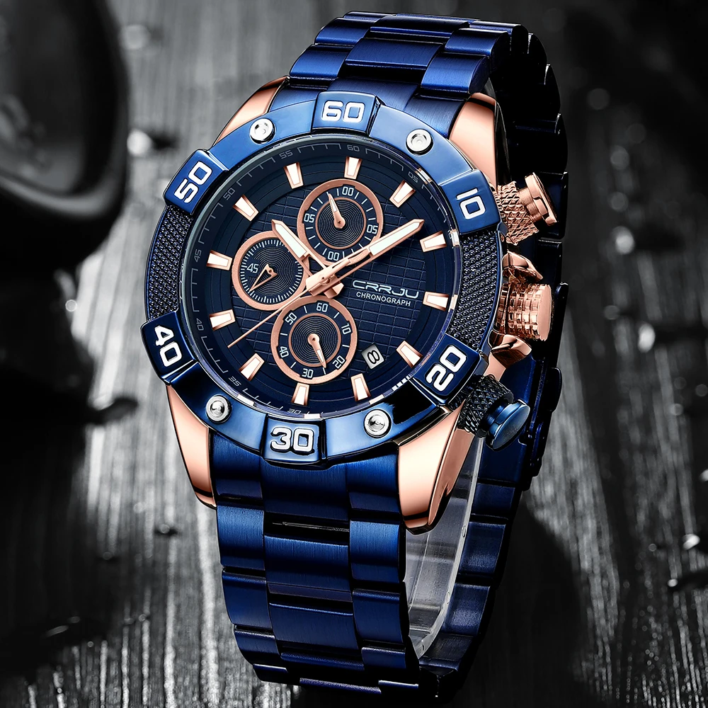 Watches Mens 2021 CRRJU Top Brand Luxury Casual Steel Quartz Men's Watch Business Clock Male Sport Waterproof Date Chronograph
Watches Mens 2021 CRRJU Top Brand Luxury Casual Steel Quartz Men's Watch Business Clock Male Sport Waterproof Date Chronograph