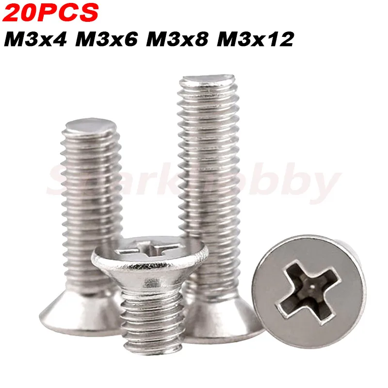 20 шт км M3x4 M3x6 M3x8 M3x12 Крест потайной головкой винт с плоской головкой, никелированная электронный винт для крепления двигателя винт
20 шт км M3x4 M3x6 M3x8 M3x12 Крест потайной головкой винт с плоской головкой, никелированная электронный винт для крепления двигателя винт
