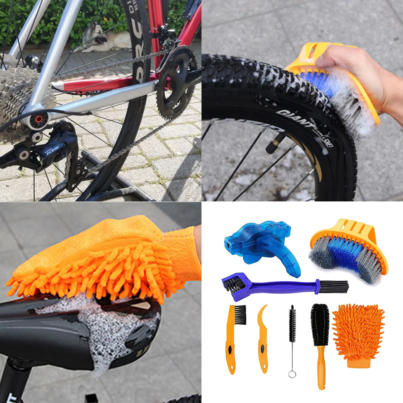 Car Bike Chain Cleaner Clean Machine Brushes Cycling Cleaning Kit Bicycle Brush Maintenance Tool for Mountain, Road, City, Bmx
Car Bike Chain Cleaner Clean Machine Brushes Cycling Cleaning Kit Bicycle Brush Maintenance Tool for Mountain, Road, City, Bmx