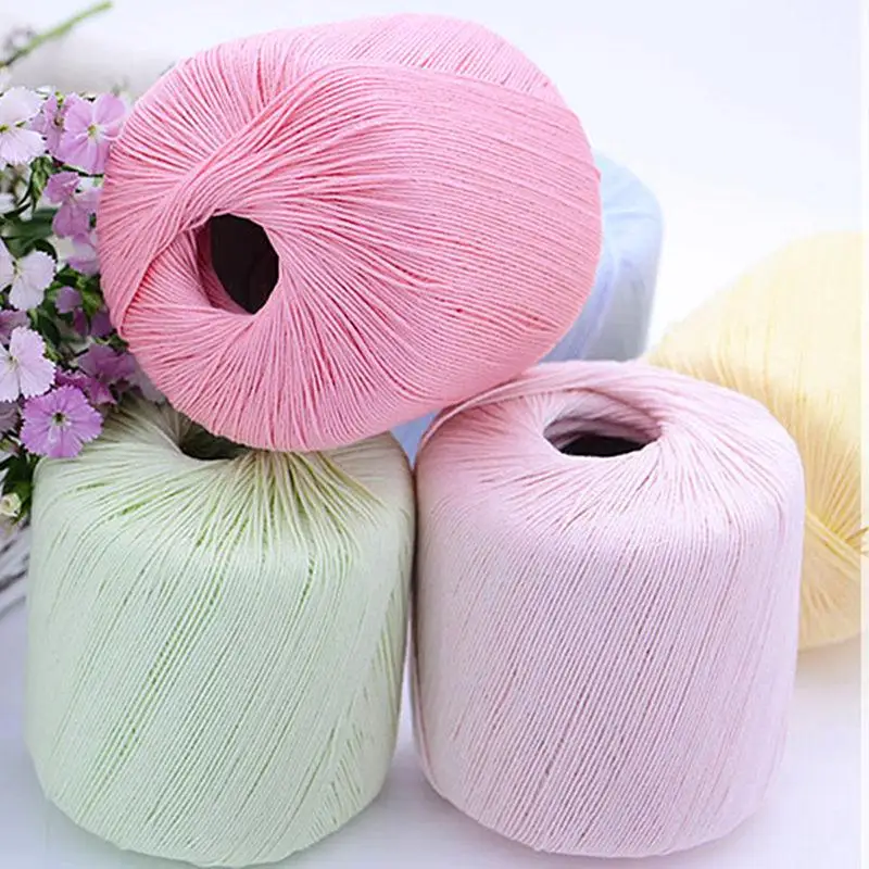 New Arrival 40g 5# Lace Yarn for Crocheting Shawl Dress 100% Cotton Cool Hand Knitting Yarn For Summer Autumn Diy Handmade AQ385
New Arrival 40g 5# Lace Yarn for Crocheting Shawl Dress 100% Cotton Cool Hand Knitting Yarn For Summer Autumn Diy Handmade AQ385