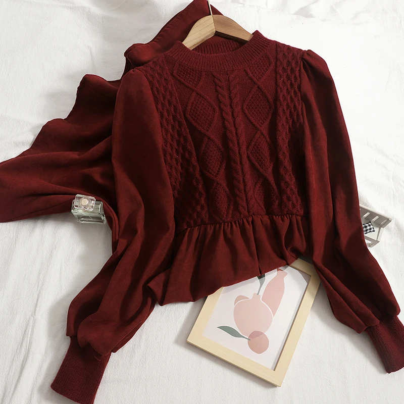 New Women Knitted Patchwork Dresses 2021 Autumn Vintage O-neck Midi Slim Sweater Elastic High Waist A-Line Dress Ladies
New Women Knitted Patchwork Dresses 2021 Autumn Vintage O-neck Midi Slim Sweater Elastic High Waist A-Line Dress Ladies