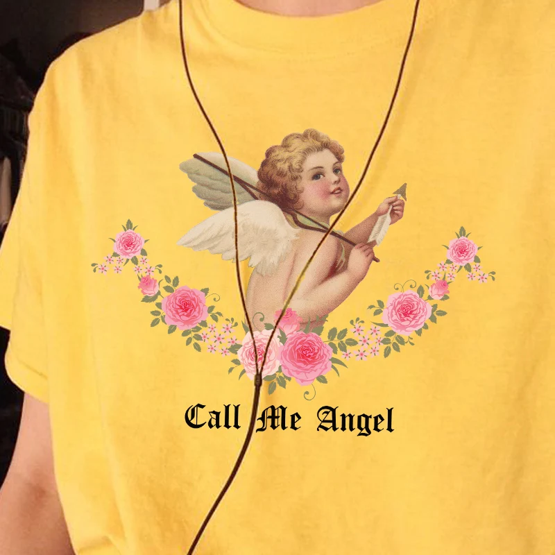 Call Me Angel Women Egirl Vintage T Shirt Harajuku Streetwear Tee Cute Tops Kawaii T-Shirts Oversize Grunge Aesthetic Clothes
Call Me Angel Women Egirl Vintage T Shirt Harajuku Streetwear Tee Cute Tops Kawaii T-Shirts Oversize Grunge Aesthetic Clothes