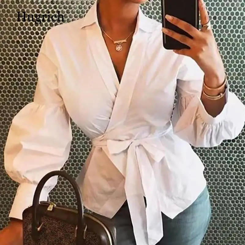 Fashion Women Tops and Blouse 2021 Vintage Lantern Sleeve Shirts Tunic Casual Loose V-Neck Elegant Blusas Feminina Belted
Fashion Women Tops and Blouse 2021 Vintage Lantern Sleeve Shirts Tunic Casual Loose V-Neck Elegant Blusas Feminina Belted