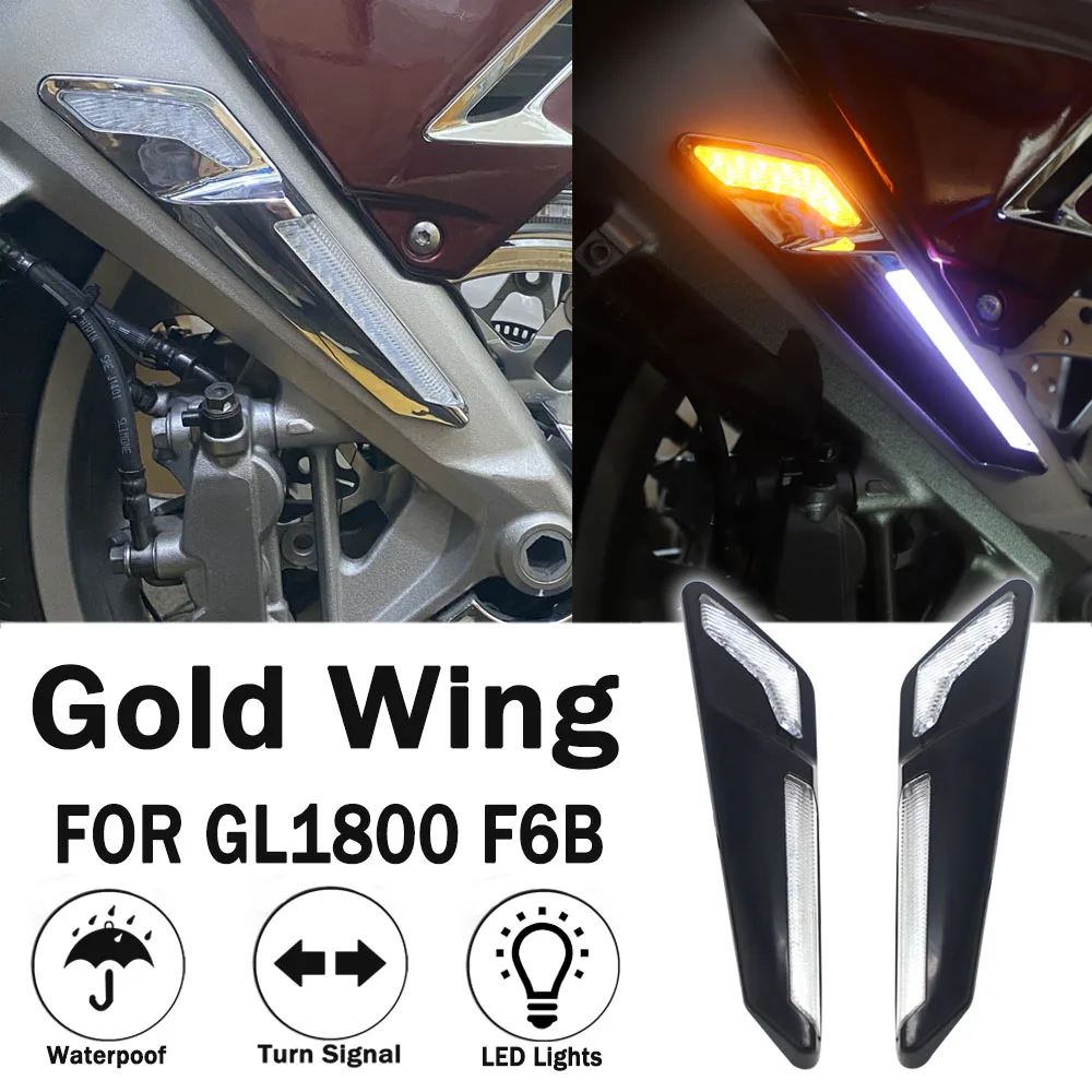 For HONDA Gold Wing 1800 F6B GL1800 2018 2019 2020 2021 Motorcycle Front Lighted Vent Trim LED Turn Signal Kit Chrome or Black
For HONDA Gold Wing 1800 F6B GL1800 2018 2019 2020 2021 Motorcycle Front Lighted Vent Trim LED Turn Signal Kit Chrome or Black