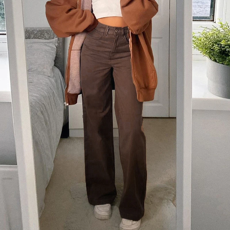 Vintage Y2K Joggers Women Cargo Pants 90s Streetwear Caramel Brown Low Waist E-girl Aesthetic Loose Straight Trousers Female
Vintage Y2K Joggers Women Cargo Pants 90s Streetwear Caramel Brown Low Waist E-girl Aesthetic Loose Straight Trousers Female