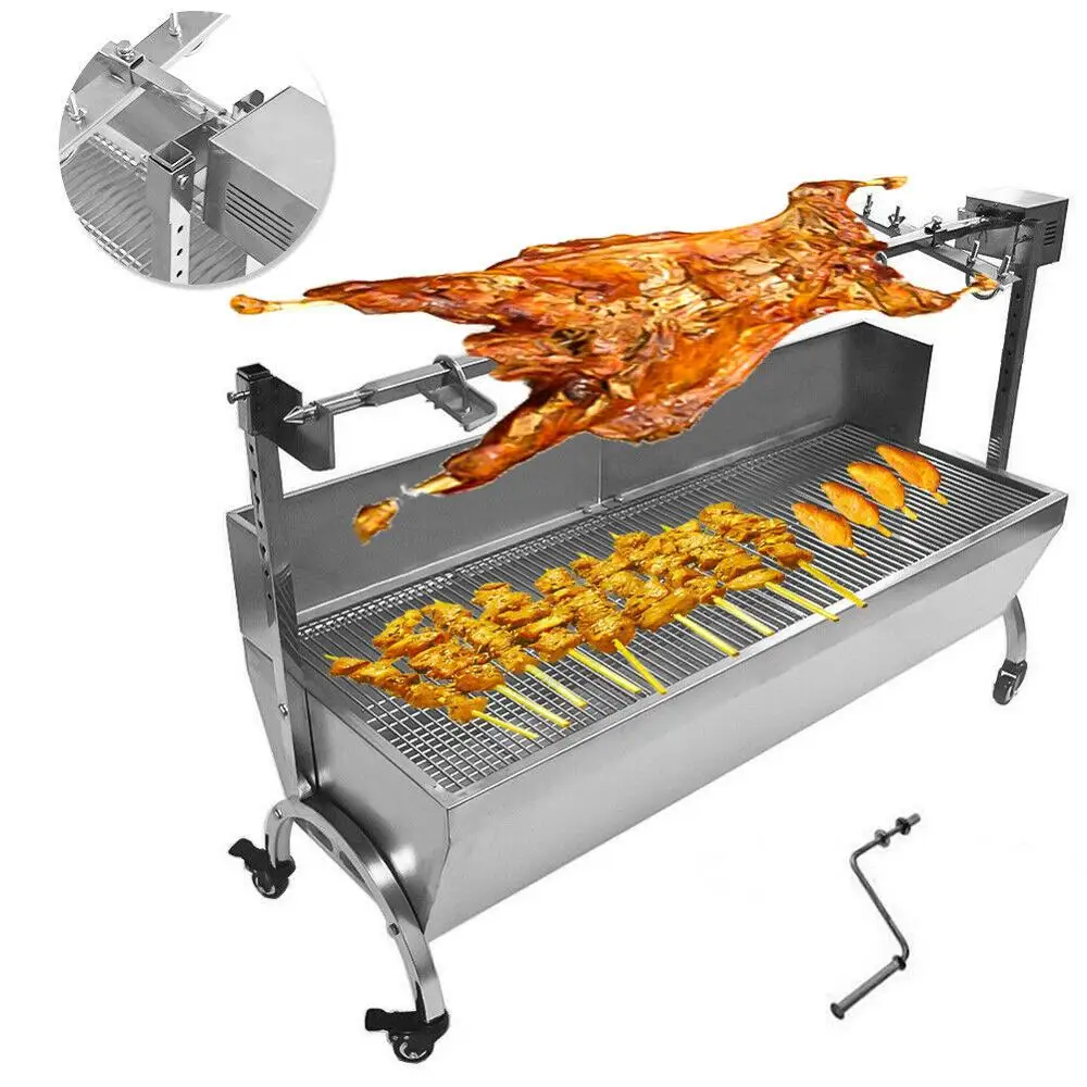 46" large Rotisserie Electric Griddle Grill Roaster Kitchen Lamp Goat Pork Barbecue Stainless Steel Outdoor Picnic Garden
46" large Rotisserie Electric Griddle Grill Roaster Kitchen Lamp Goat Pork Barbecue Stainless Steel Outdoor Picnic Garden
