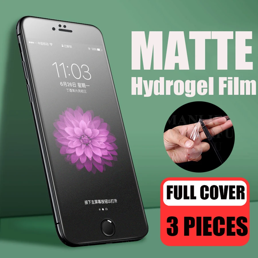 3 шт., Гидрогелевая Защитная пленка для iPhone 11 12 13 Pro Max SE 2020 XR X 7 6 6s 8 Plus
3 шт., Гидрогелевая Защитная пленка для iPhone 11 12 13 Pro Max SE 2020 XR X 7 6 6s 8 Plus