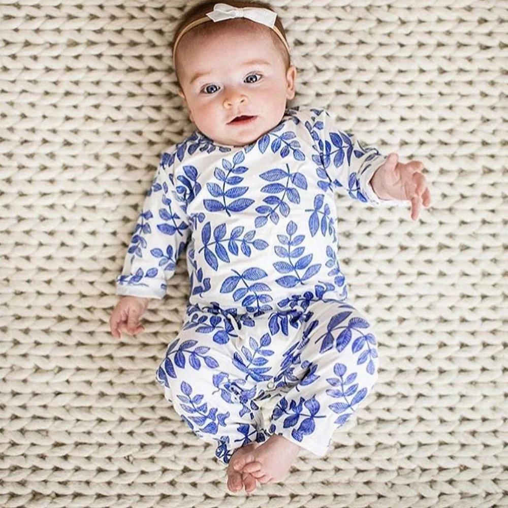 Baby Boys Girls Romper Spring Cotton Long Sleeve Leaves Prints Jumpsuit Infant Clothing Autumn Newborn Baby Clothes 0-21M
Baby Boys Girls Romper Spring Cotton Long Sleeve Leaves Prints Jumpsuit Infant Clothing Autumn Newborn Baby Clothes 0-21M