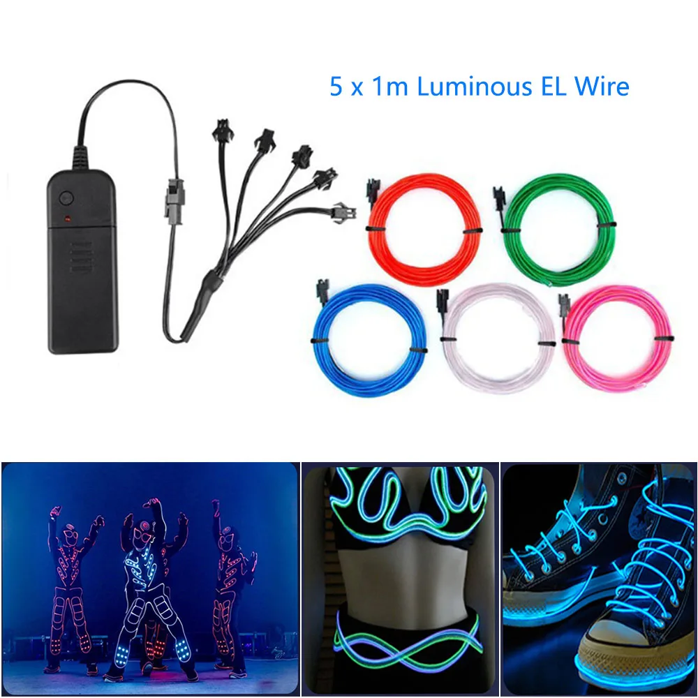 Super Bright EL Wires 5 in 1 Ambient Neon Light, Dance Party Decor, Car Interior Lights, Flexible EL Wire Rope, Tape Light, DIY
Super Bright EL Wires 5 in 1 Ambient Neon Light, Dance Party Decor, Car Interior Lights, Flexible EL Wire Rope, Tape Light, DIY