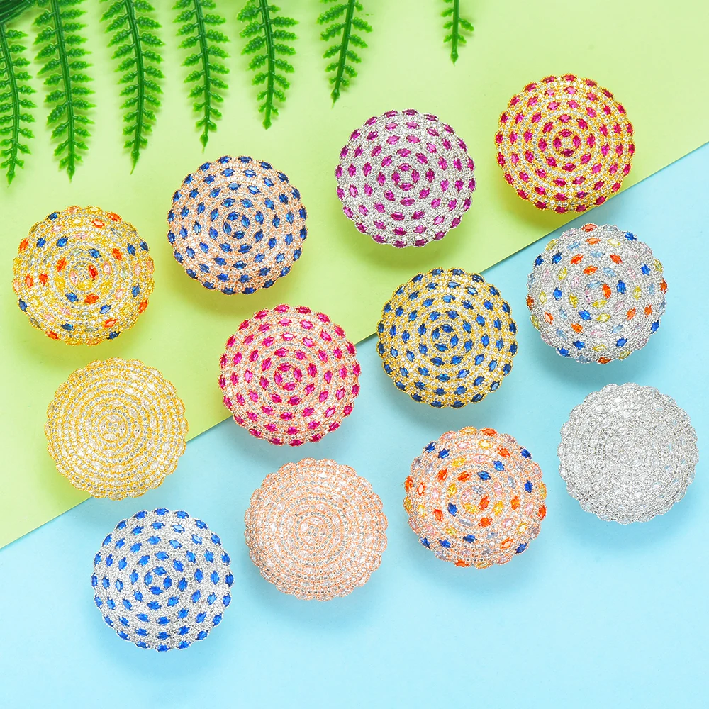 High Quality Big Round Stud Earring for Bridal Wedding Women Girl Charm Jewelry Stage Show Party Accessories Fashion Jewelry
High Quality Big Round Stud Earring for Bridal Wedding Women Girl Charm Jewelry Stage Show Party Accessories Fashion Jewelry
