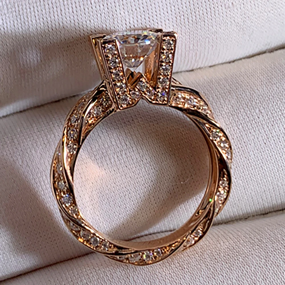 Custom Solid 10K Au417 Rose Gold Women Wedding Engagement Ring 1 2 3 4 5 Carat Round Moissanite Diamond Ring W Cross Intersect
Custom Solid 10K Au417 Rose Gold Women Wedding Engagement Ring 1 2 3 4 5 Carat Round Moissanite Diamond Ring W Cross Intersect