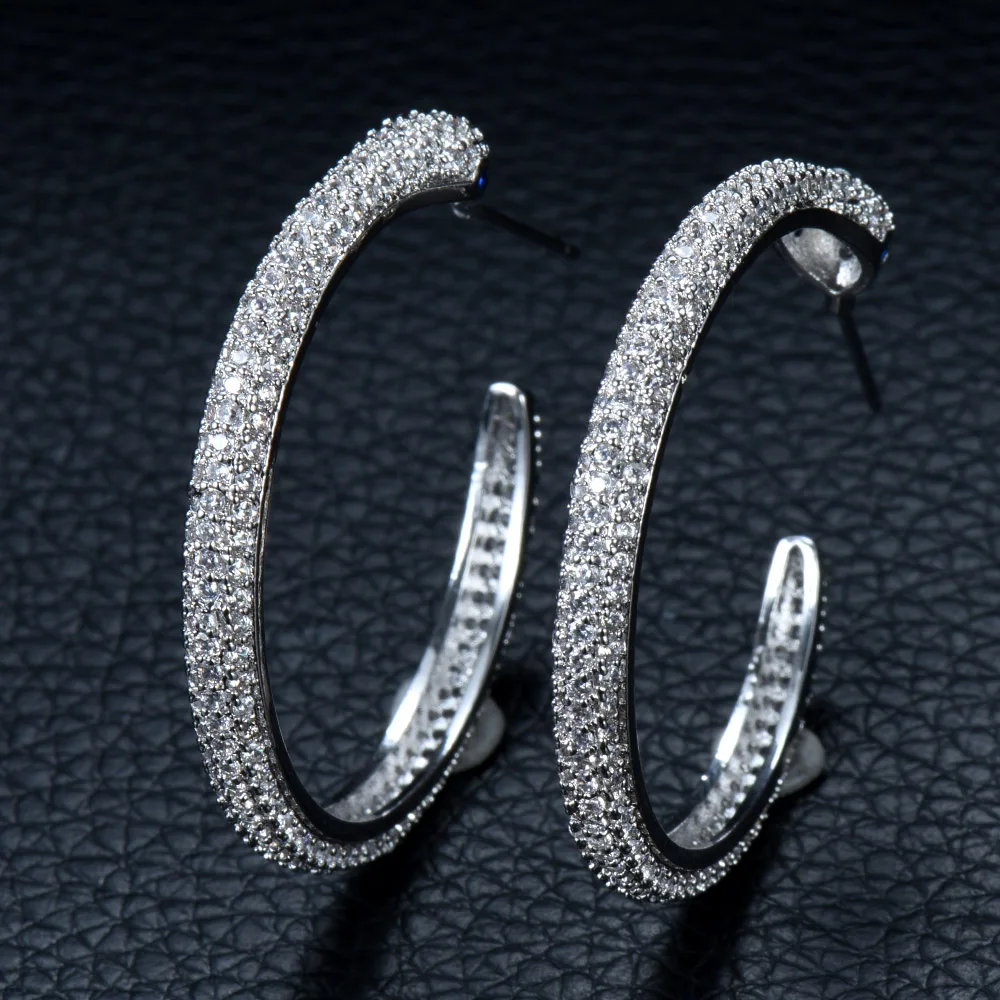 HIBRIDE Trendy AAA Cubic Zirconia Mirco Pave Hoop Earrings For Women Fashion Circle Bridal Wedding Accessories Bijoux E-886
HIBRIDE Trendy AAA Cubic Zirconia Mirco Pave Hoop Earrings For Women Fashion Circle Bridal Wedding Accessories Bijoux E-886