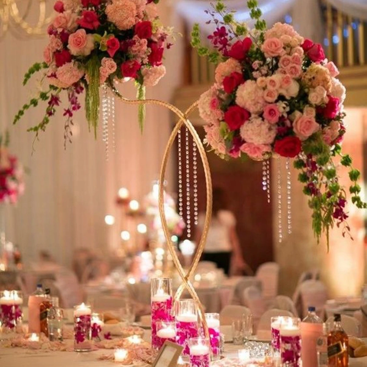 Gold Color Metal Flower Stand with acrylic Crystal for Wedding Event Party Table Centerpiece Decorations New Style AB0732
Gold Color Metal Flower Stand with acrylic Crystal for Wedding Event Party Table Centerpiece Decorations New Style AB0732