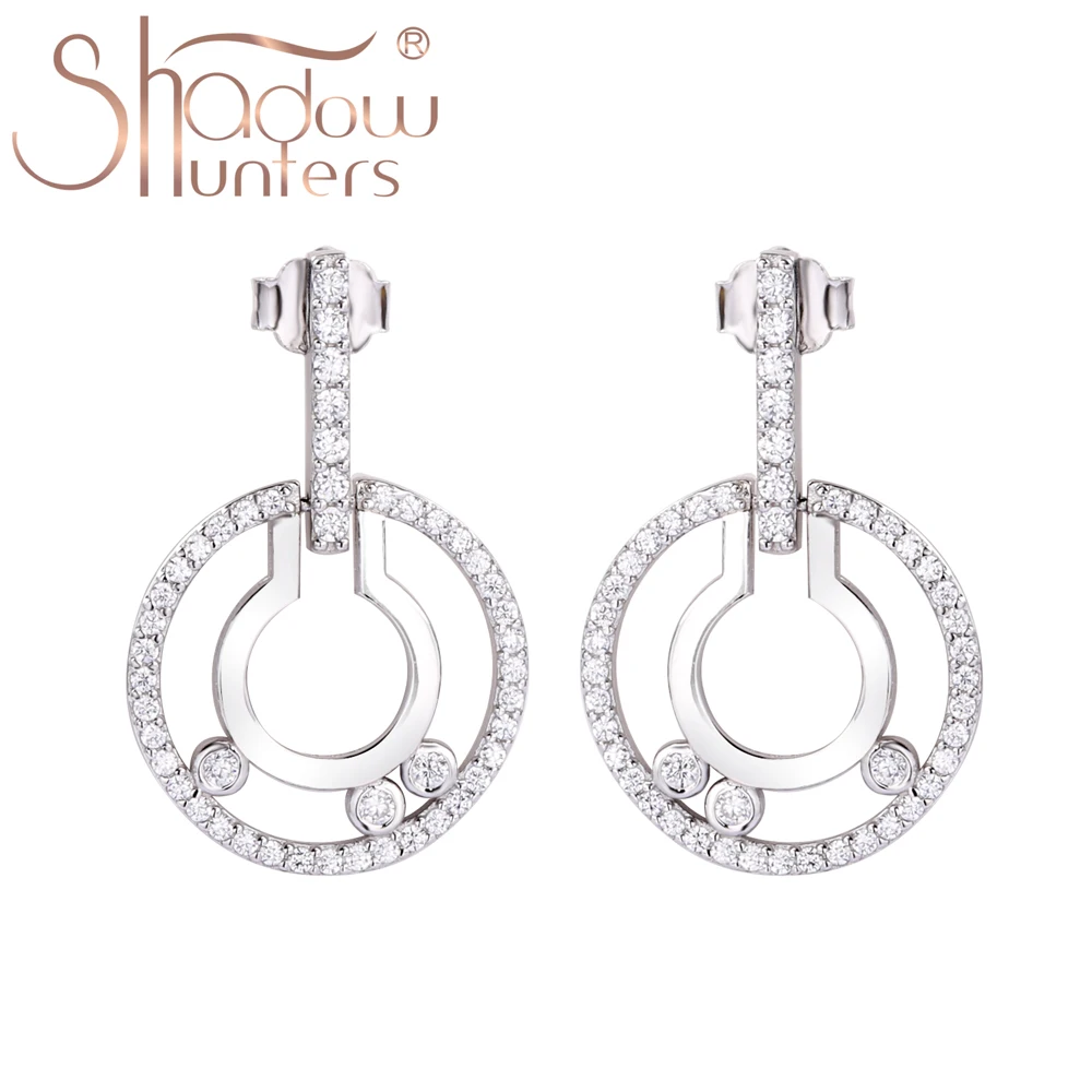 SHADOWHUNTERS Original 925 Sterling Silver Luxury Drop Earrings With Zircon Round Pendant Big Earings For Female Jewelry Gift
SHADOWHUNTERS Original 925 Sterling Silver Luxury Drop Earrings With Zircon Round Pendant Big Earings For Female Jewelry Gift