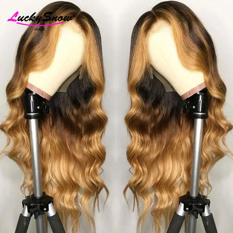 180 Density 30 Inches Cosplay Transparent 13x4 Lace Frontal Wigs Ombre Black Brown Body Wave Brazilian Human Hair Wig For Women
180 Density 30 Inches Cosplay Transparent 13x4 Lace Frontal Wigs Ombre Black Brown Body Wave Brazilian Human Hair Wig For Women