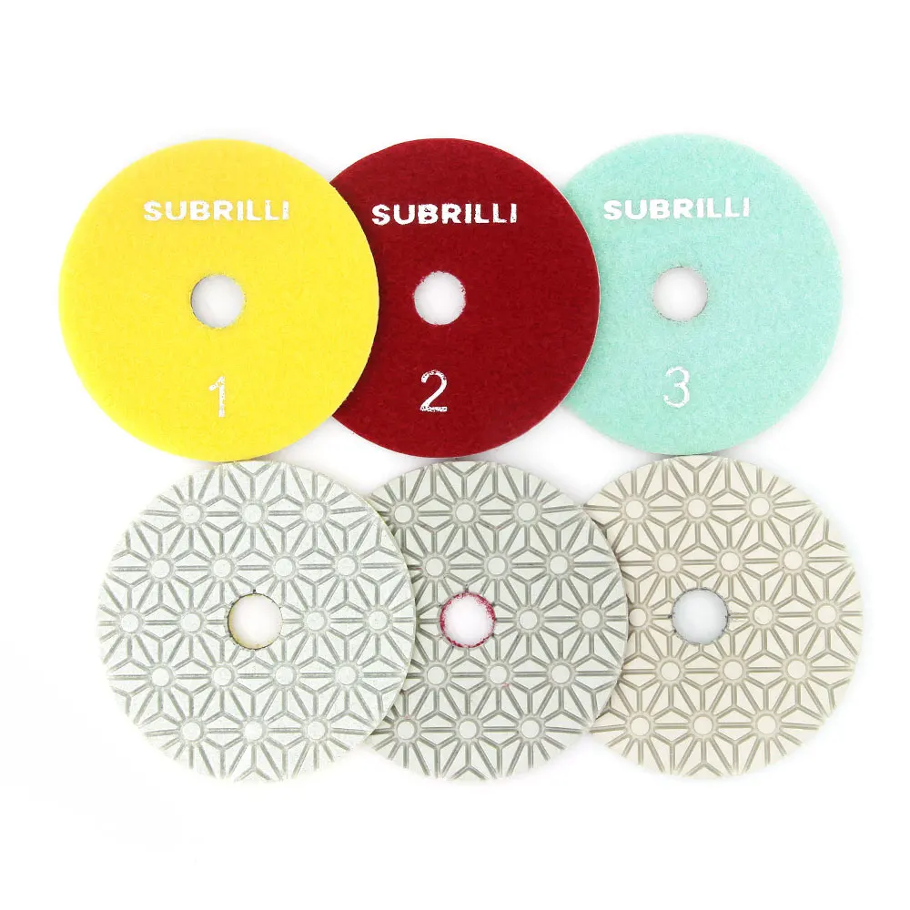 4 Inch 100mm Diamond Polishing Pads 3 Steps Dry or Wet Use Marble Granite Stone Abrasive Wheels For Angle Grinder Disc 3Pcs/ Set
4 Inch 100mm Diamond Polishing Pads 3 Steps Dry or Wet Use Marble Granite Stone Abrasive Wheels For Angle Grinder Disc 3Pcs/ Set