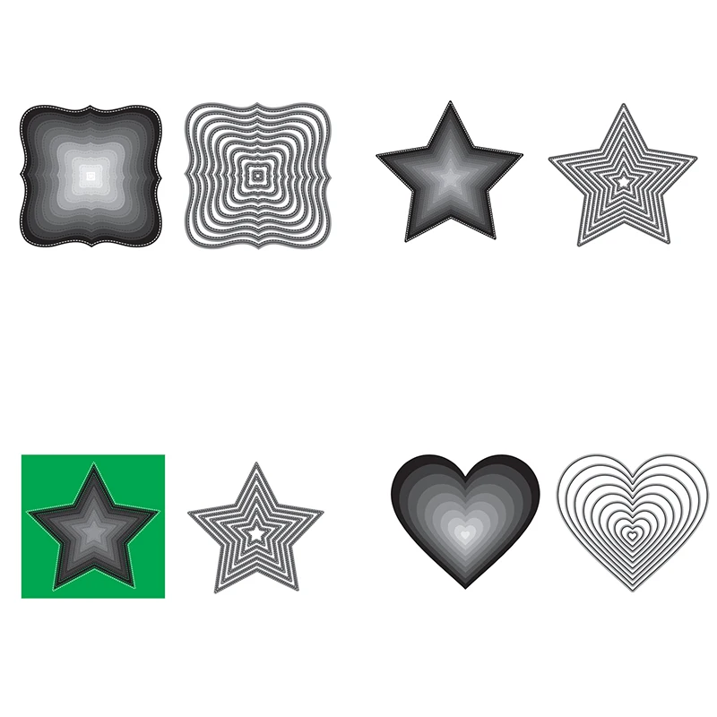 Multi-Layer Star-Shaped Heart-Shaped Metal Cutting Dies for Scrapbooking Embossing Diy Album/photo Paper Card New 2021
Multi-Layer Star-Shaped Heart-Shaped Metal Cutting Dies for Scrapbooking Embossing Diy Album/photo Paper Card New 2021
