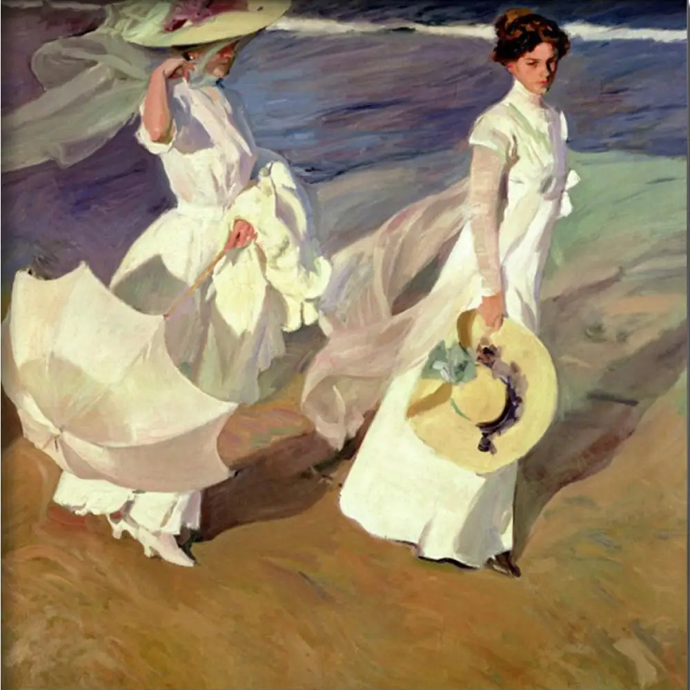 Figure Canvas Wall Art Strolling Along The Seashore Joaquin Sorolla Y Bastida Painting Handmade Beach Artwork Women Wall Decor
Figure Canvas Wall Art Strolling Along The Seashore Joaquin Sorolla Y Bastida Painting Handmade Beach Artwork Women Wall Decor