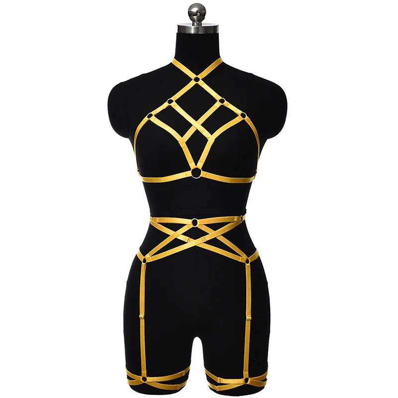 Women Elastic Body Cage Adjustable Harness Garter Belt Punk Goth Bondage Lingerie Bra Accessories Halloween Wear Body Harness
Women Elastic Body Cage Adjustable Harness Garter Belt Punk Goth Bondage Lingerie Bra Accessories Halloween Wear Body Harness