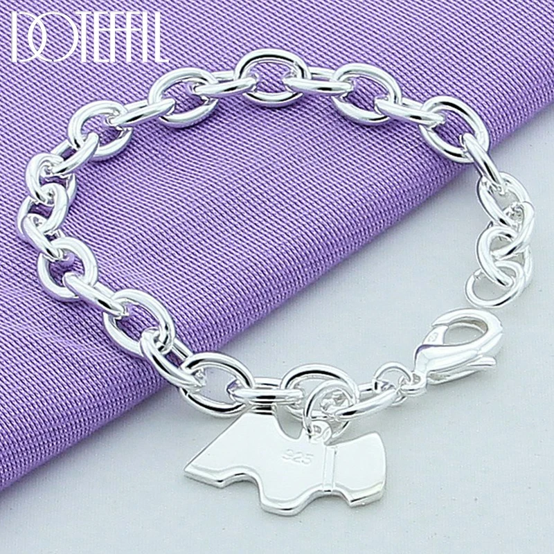 DOTEFFIL 925 Sterling Silver Cute Dog Pendant Bracelet For Woman Charm Wedding Engagement Fashion Party Jewelry
DOTEFFIL 925 Sterling Silver Cute Dog Pendant Bracelet For Woman Charm Wedding Engagement Fashion Party Jewelry
