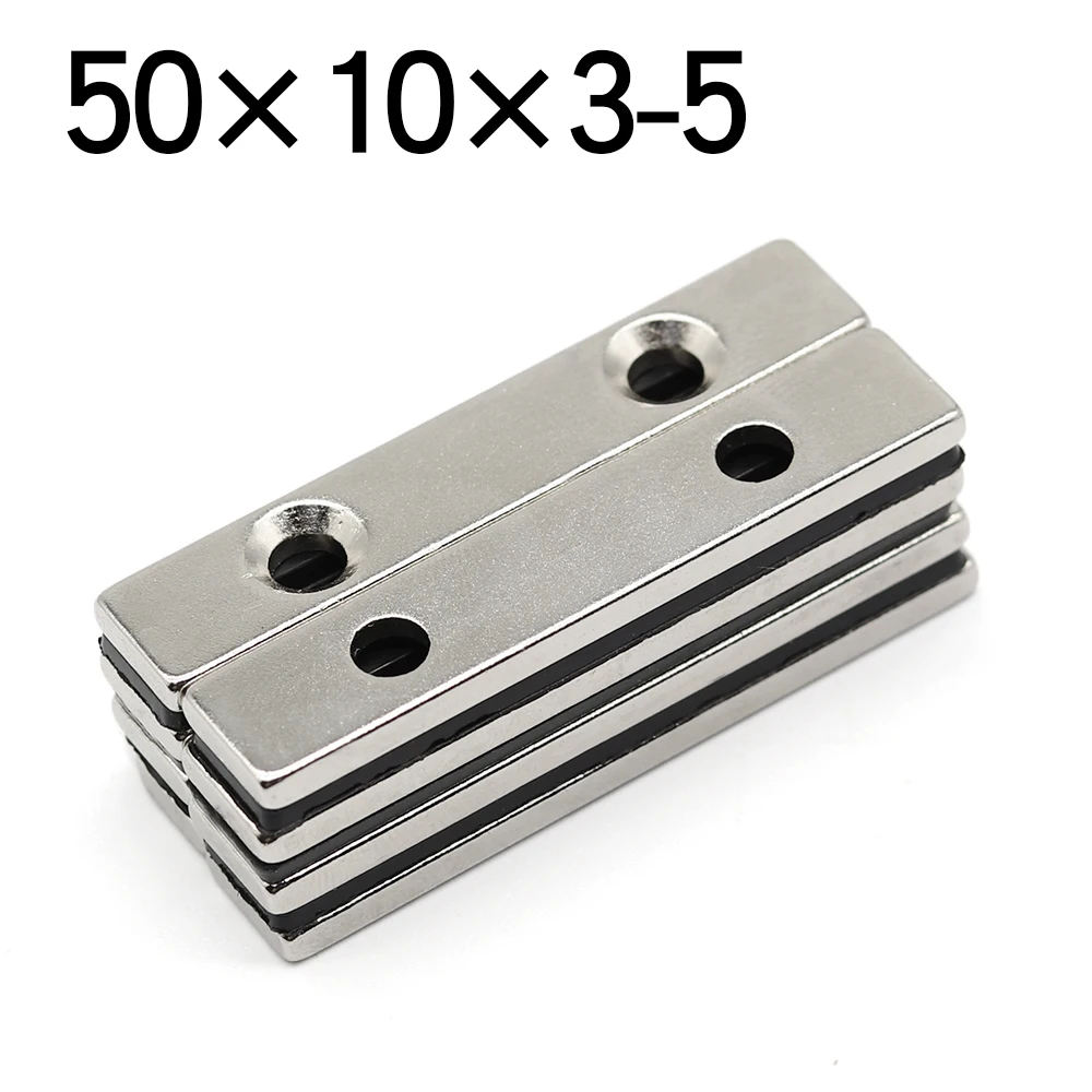 2/5/10/20 Pcs 50x10x3-5 MM Block NdFeB Neodymium Magnet N35 Super Powerful imanes Permanent Magnetic 50 x 10 x3 Hole 5
2/5/10/20 Pcs 50x10x3-5 MM Block NdFeB Neodymium Magnet N35 Super Powerful imanes Permanent Magnetic 50 x 10 x3 Hole 5