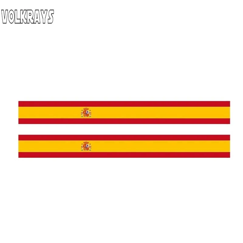 Volkrays 2 X Personality Car Sticker Stripe Spain Flag Accessories Reflective Waterproof Cover Scratches Vinyl Decal,2cm*16cm
Volkrays 2 X Personality Car Sticker Stripe Spain Flag Accessories Reflective Waterproof Cover Scratches Vinyl Decal,2cm*16cm