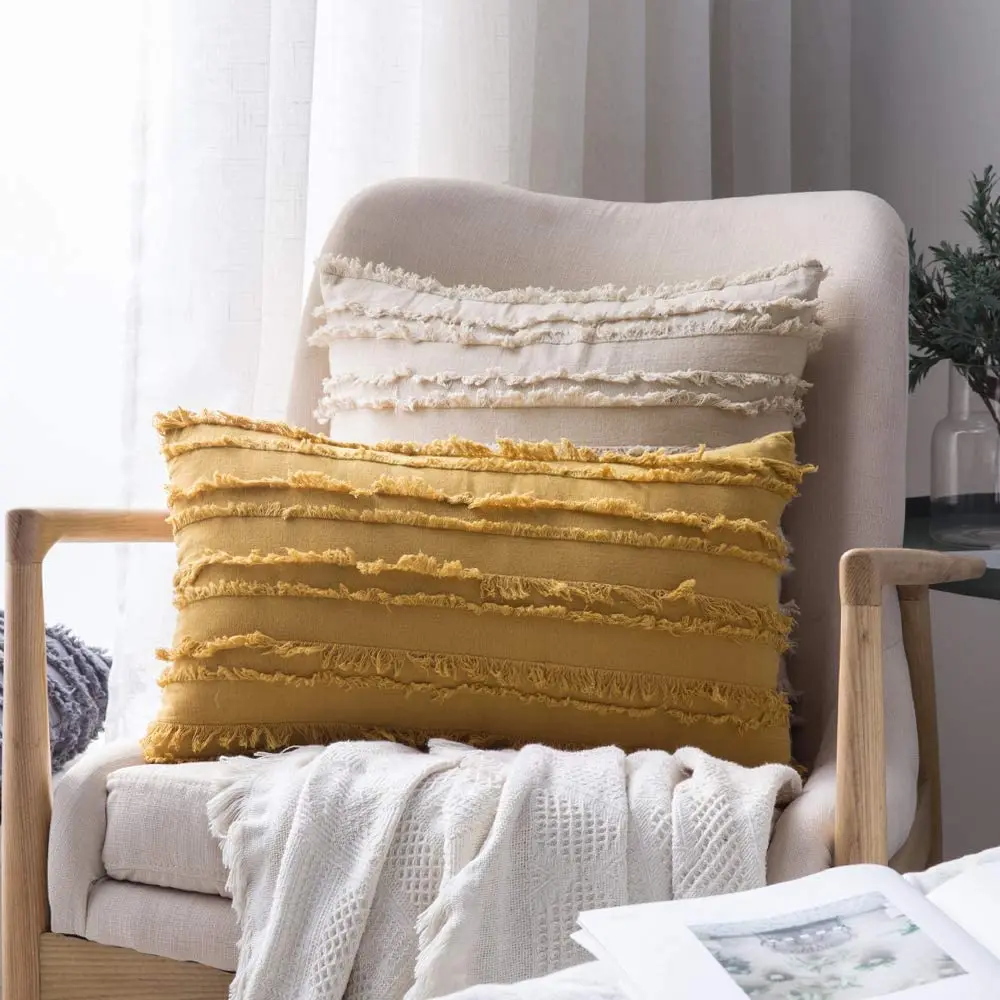 Throw Cushion Covers Set of 2 Decorative Pillows Christmas Linen Striped Jacquard Pattern for Couch and Sofa Living Room
Throw Cushion Covers Set of 2 Decorative Pillows Christmas Linen Striped Jacquard Pattern for Couch and Sofa Living Room